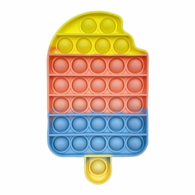 ✅COD FREEONG POP IT RAINBOW FIDGET TOY PUSH BUBBLE UNICORN LOVE KOTAK MAINAN VIRAL PENGHILANG STRESS-ICE CREAM