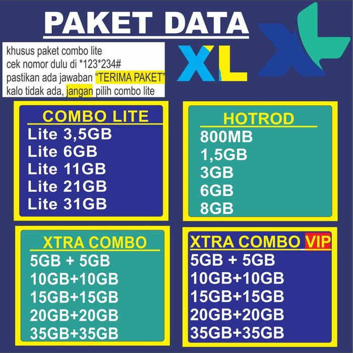 [ PROMO ] KUOTA XL COMBO LITE INJECT XTRA COMBO LITE 3,5GB 4,5GB 6GB 8GB 11GB 15GB 21GB 25GB 31GB 35