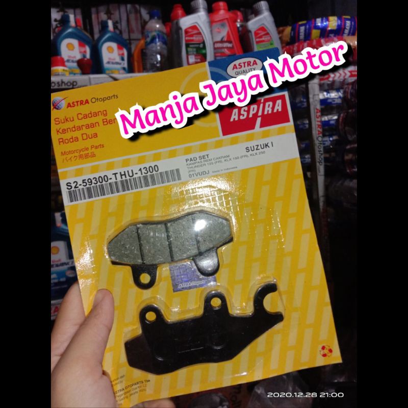 dispad atau kampas depaan cakram motor thunder 125 klx 150 klx 250