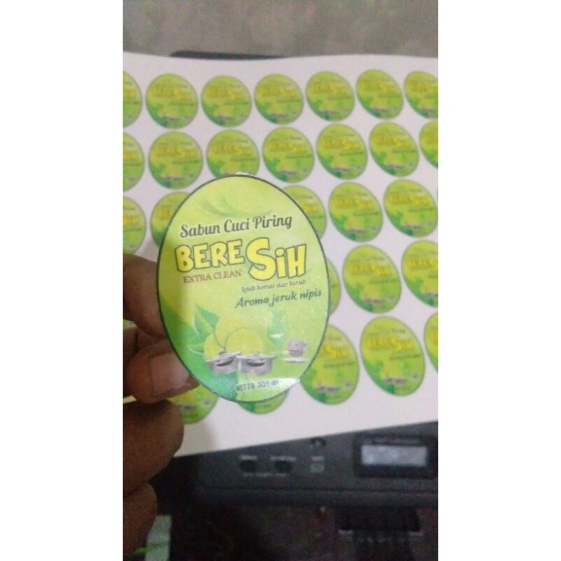 

stiker label produk