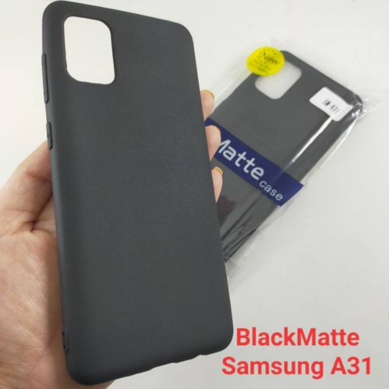BLACKMATTE SAMSUNG A31 CASING HP SAMSUNG A31 SILIKON HP SAMSUNG A31 SOFTCASE HP SAMSUNG A31 JELLY CA