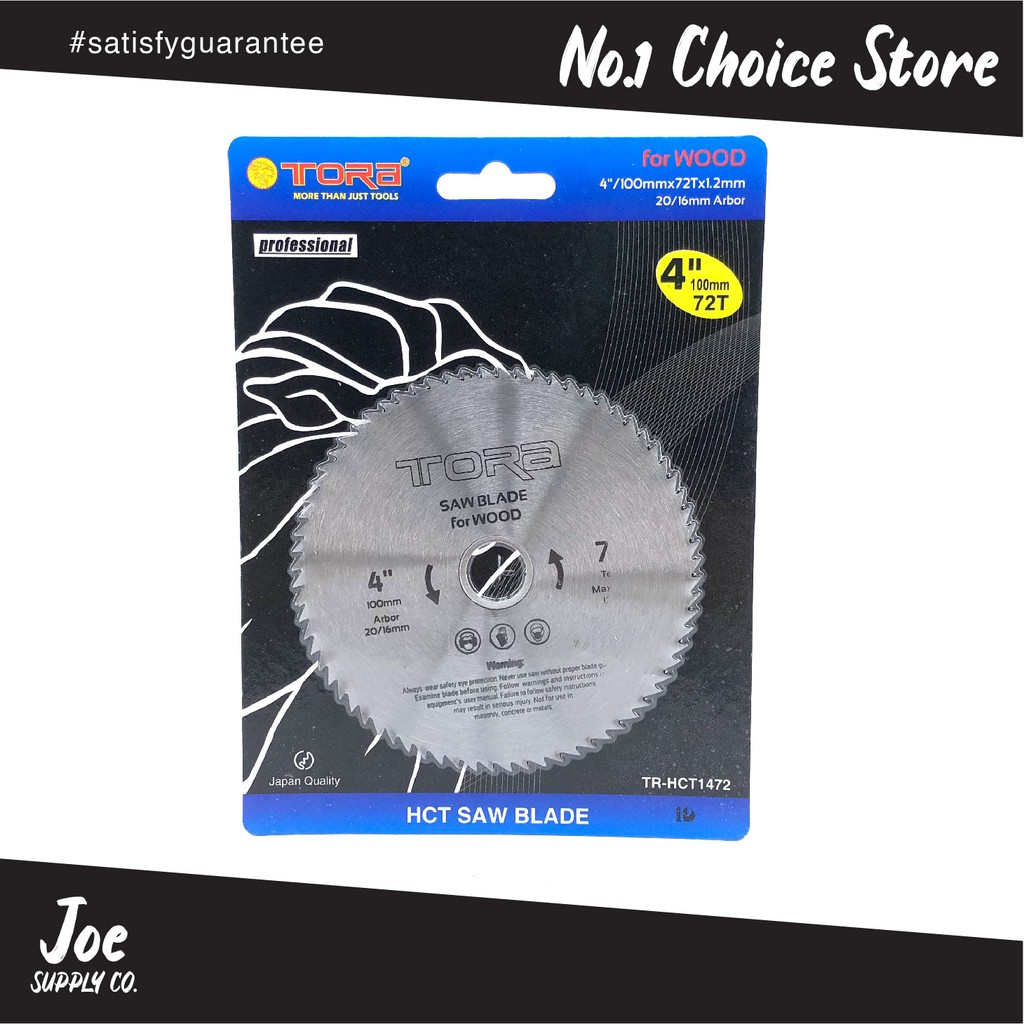 Tora Saw Blade 4 Inch 100mm 72T Mata Pisau Kayu Circular Gerinda 4" Tajam Gerigi Good Quality