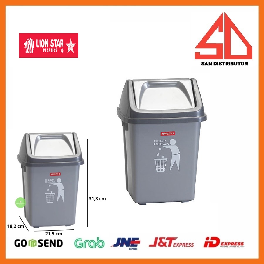 Tempat Sampah tong sampah Kotak Sampah Dustbin 5 Liter Lion Star C-5