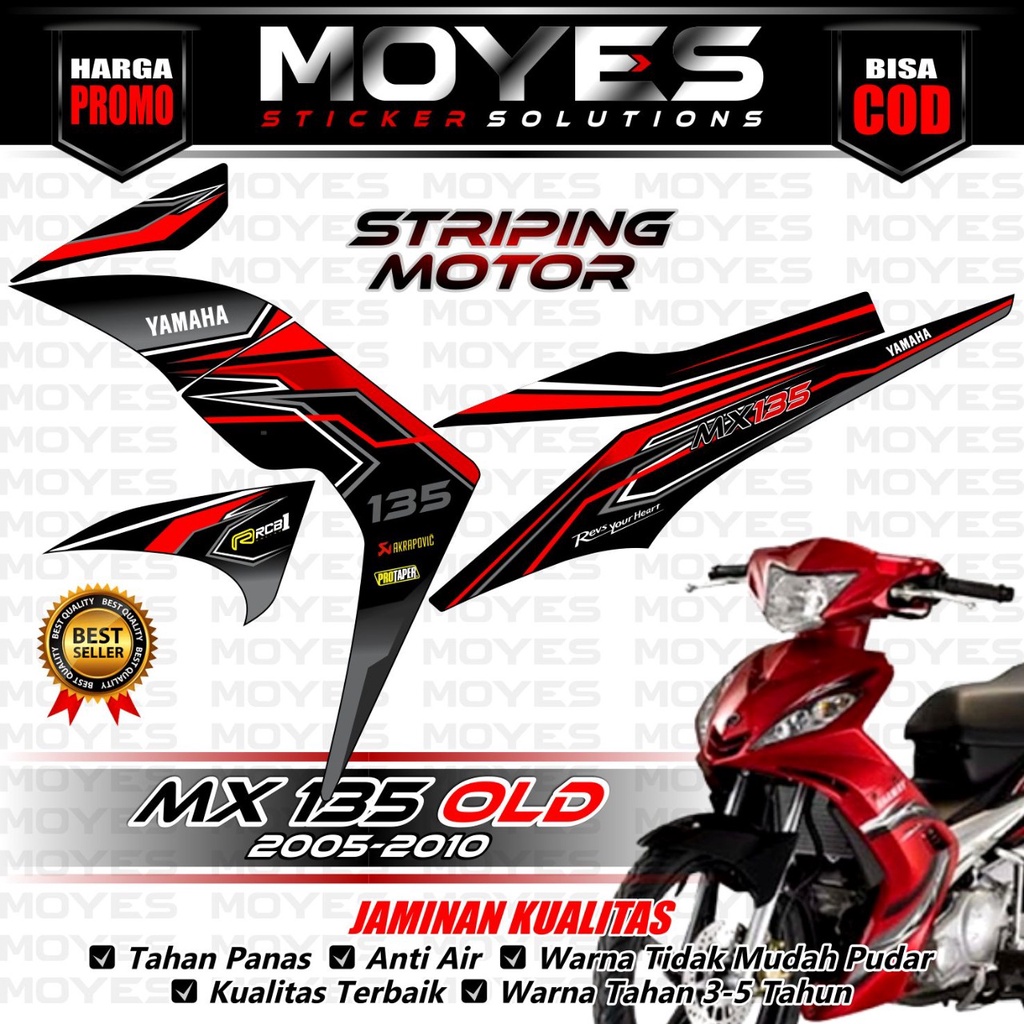 Jual Striping Jupiter Mx Old Motif Terbaru Warna Merah | Shopee Indonesia