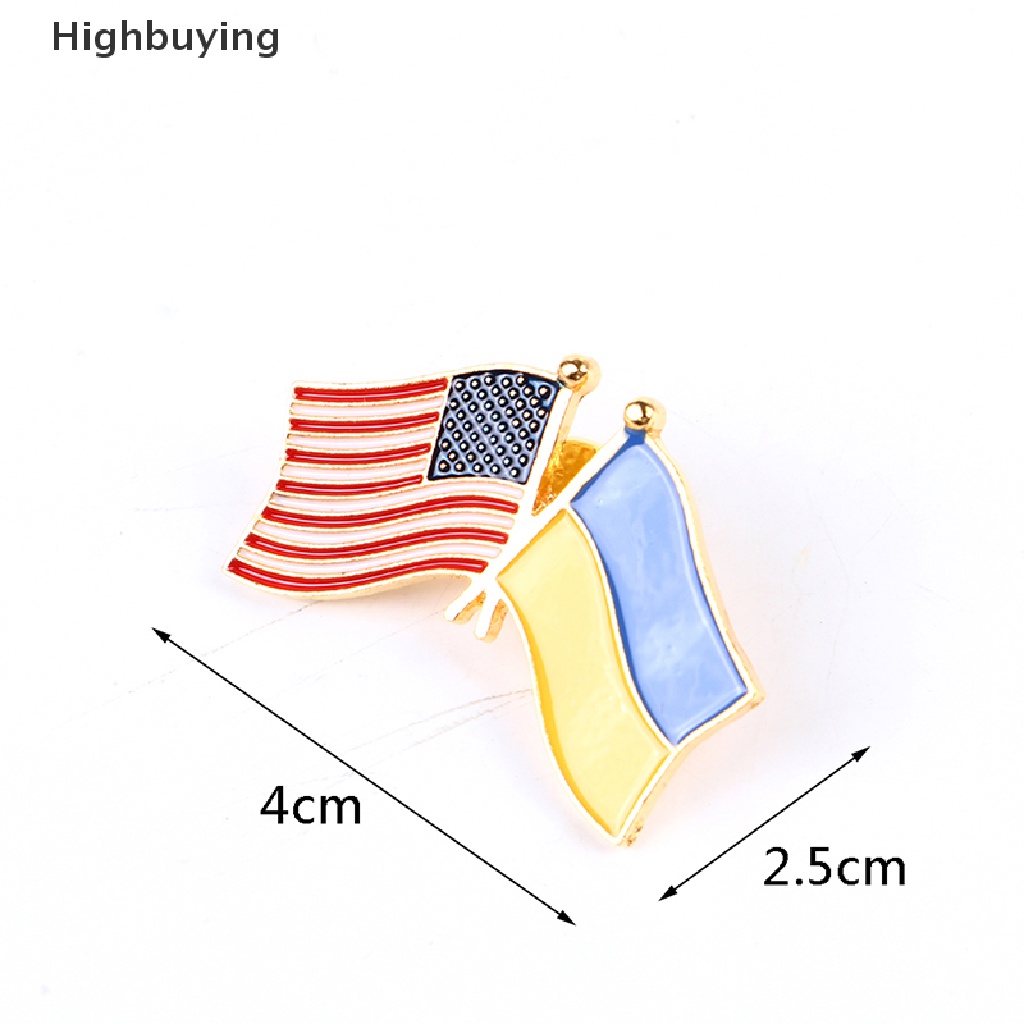 Hbid Bros Pin Desain Bendera Ukrainian Patriotik USA Eropa