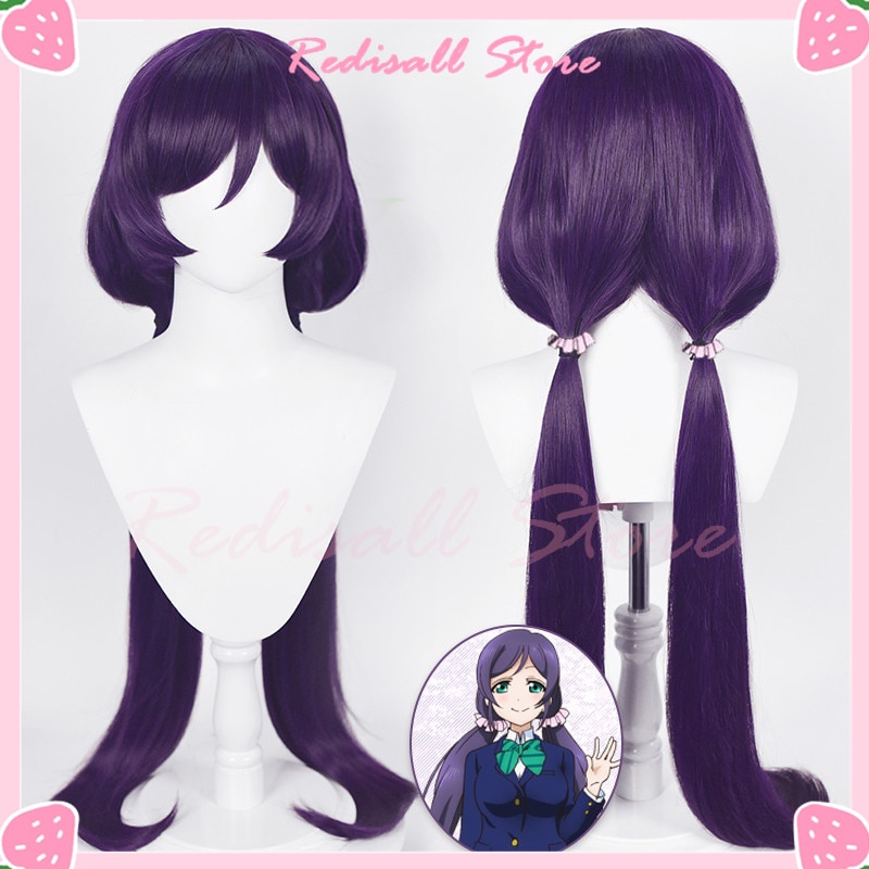 PREORDER LoveLive μ Tojo Nozomi Cosplay Wig Purple Straight Long Hair Ponytails Anime School Idol Ro