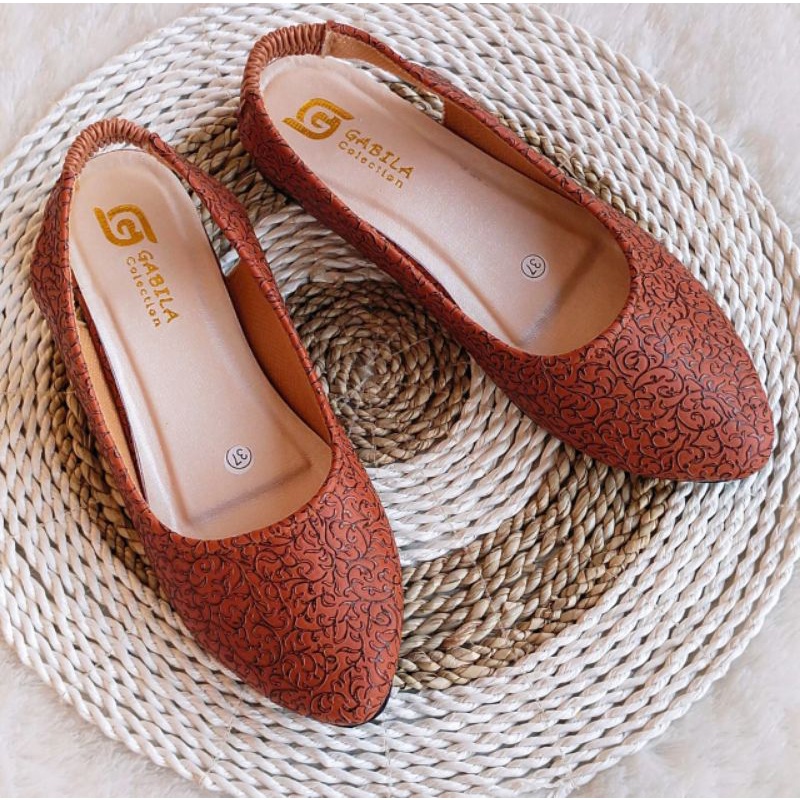 SANDAL SELOP TALI KARET SALUR ETNIC HAK 3CM