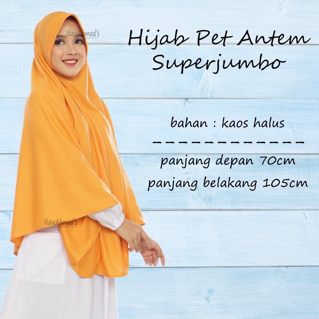 Hijab  Kerudung  Bergo  Jilbab Pet Super Jumbo Bahan Kaos