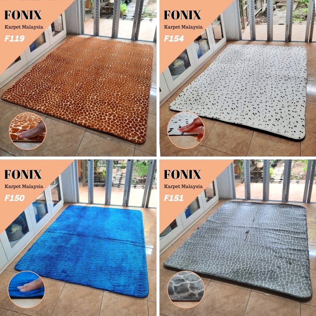 Jual Karpet Busa FONIX Malaysia Bulu Super Lembut Anti Slip Minimalis ...