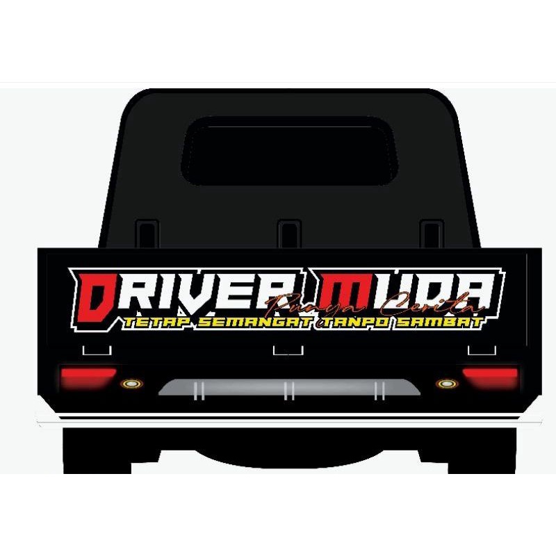 0107 sticker cutting mobil pintu bak belakang pick up GRAND MAX sticker cutting mobil pick up