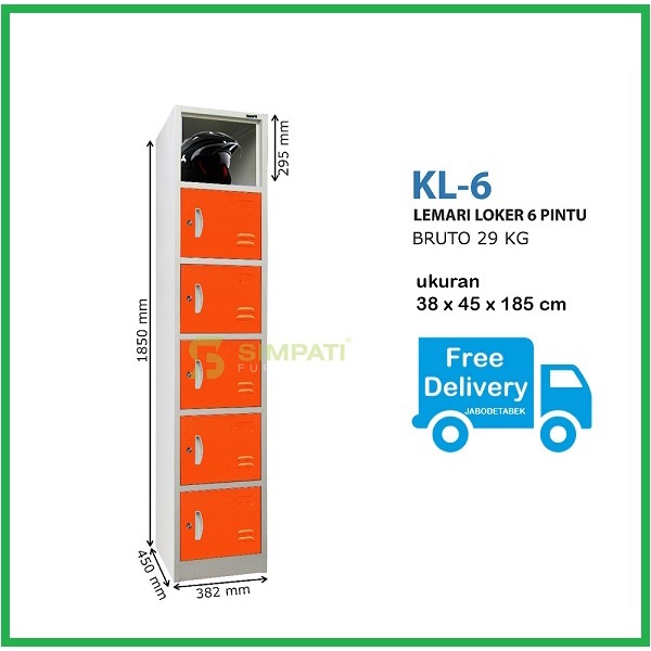 Locker Kozure 6 Pintu KL 6