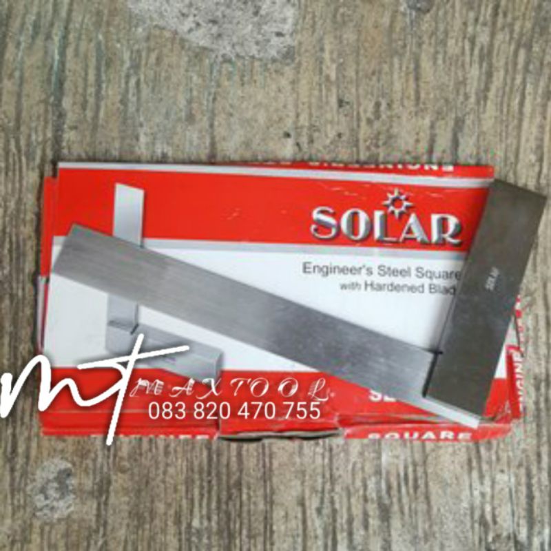 

penggaris siku baja 8" - 200mm penggaris baja SOLAR SES - 101E