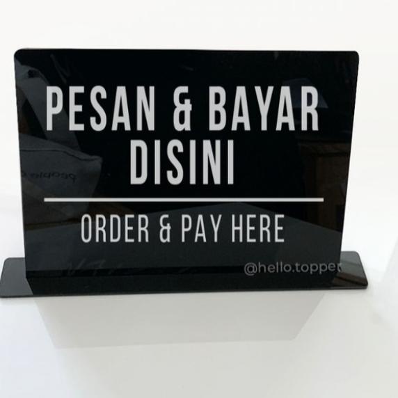 

Promo - Sign Board Acrylik Pesan & Bayar disini Timbul - dasar hitam Elegan
