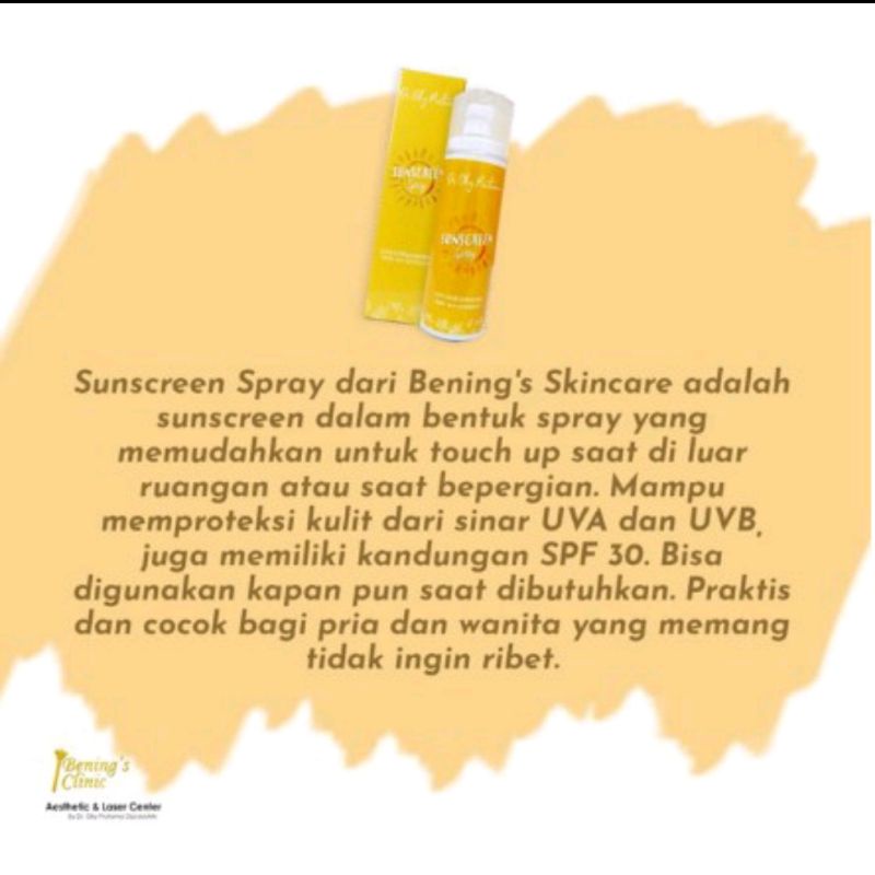 SUNSCREEN SPRAY BENING'S