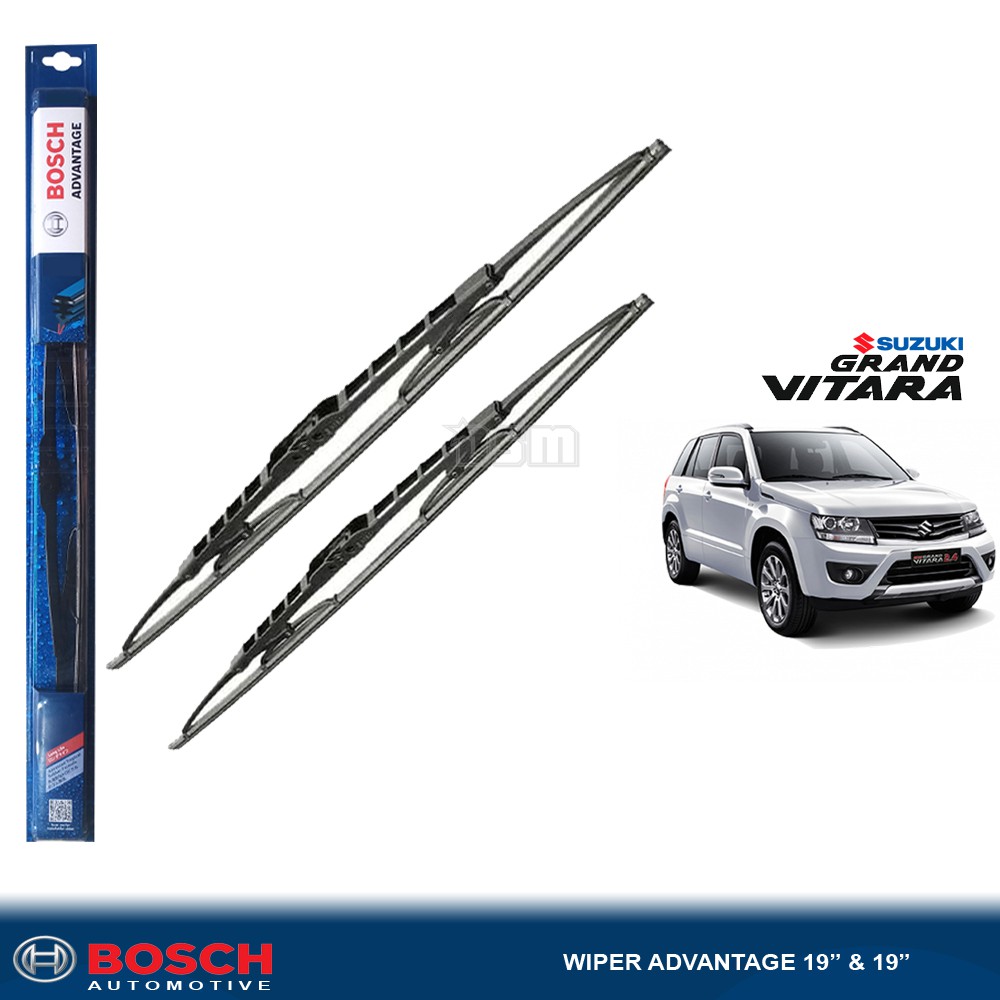 Bosch Advantage / Karet Wiper Mobil Suzuki Vitara 19&quot; dan 19&quot; (Sepasang) / Wiper Vitara