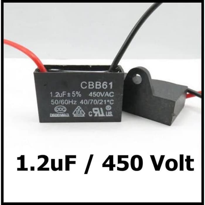 Kapasitor 1.2uF 450 VAC Untuk Kipas Angin Capacitor 1.2 uF 450V