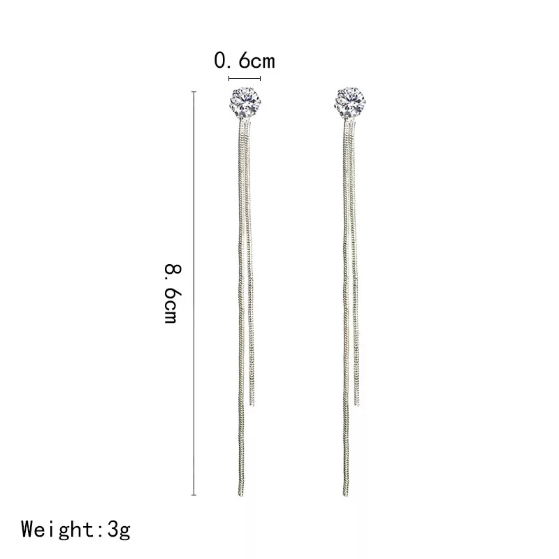 Anting Fashion Wanita Korea Style Model Stud Diamond Mix Rantai Terkini 426