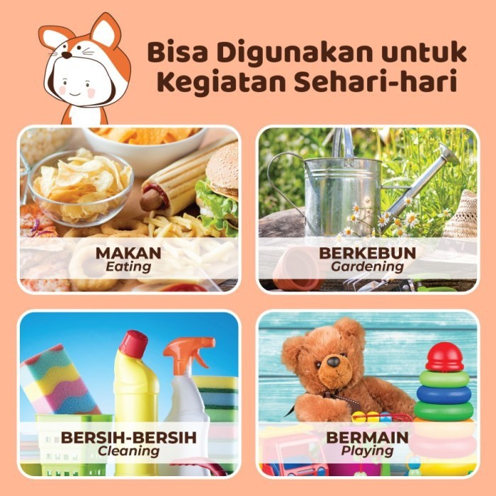 Bagus PiPi Sarung Tangan Plastik Anak (Kids Gloves) 10 Micron 50's