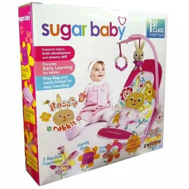 [Bouncer Bayi Indonesia] Infant Seat FOLD UP Bouncer Sugar Baby bouncer kecil kursi getar bouncer-5