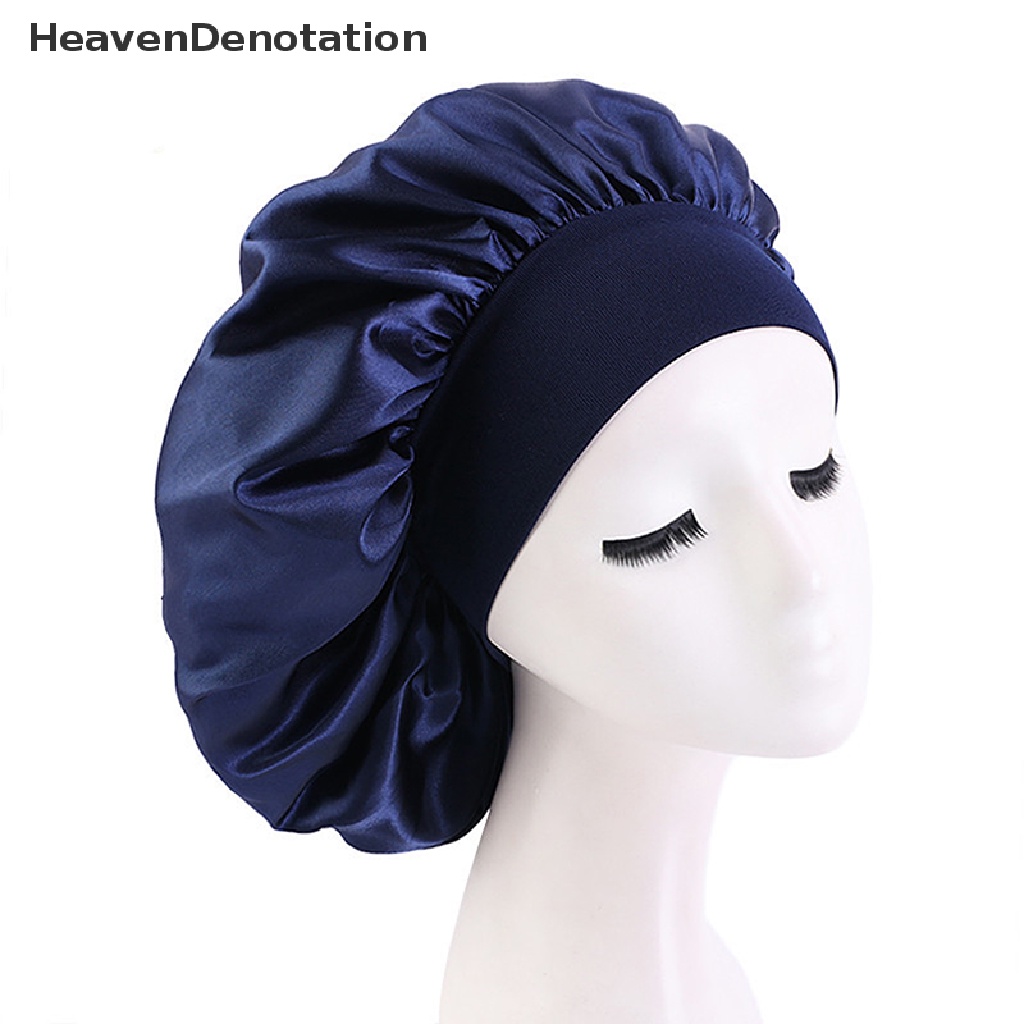 [HeavenDenotation] Fashion Big Size Satin Silk Bonnet Sleep Night Cap Head Cover Bonnet Hat