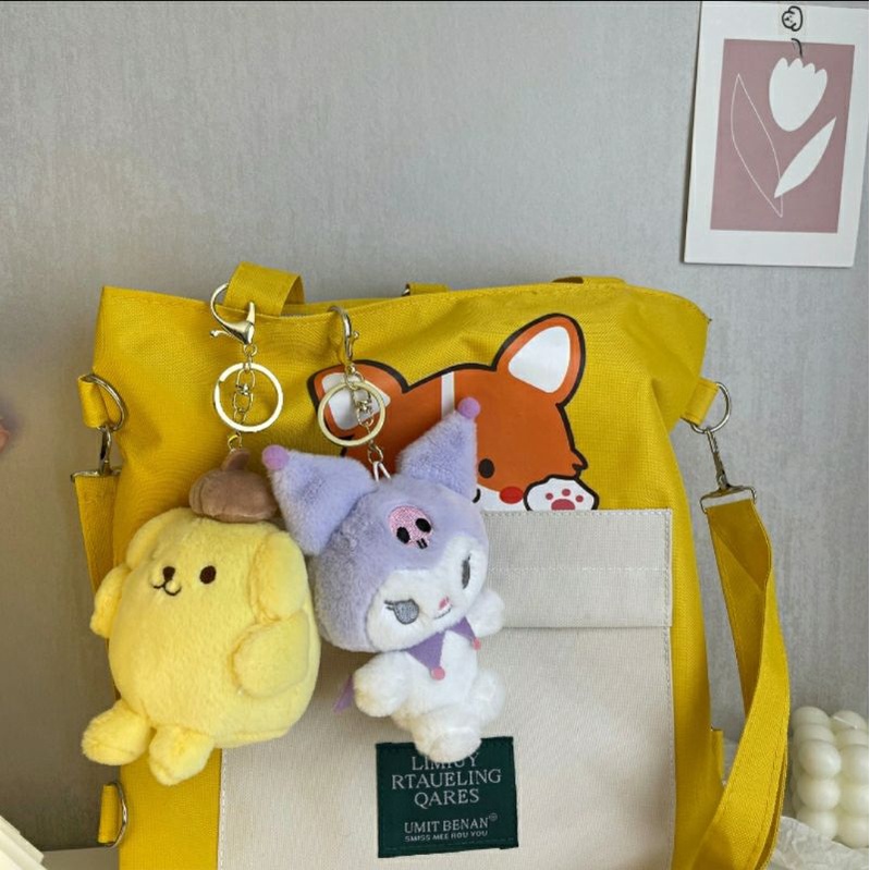 Gantungan Tas Gantungan Kunci Boneka Sanrio Body Hello Kitty My Melody Kuromi Pompompurin Cinnamoroll Pochacco