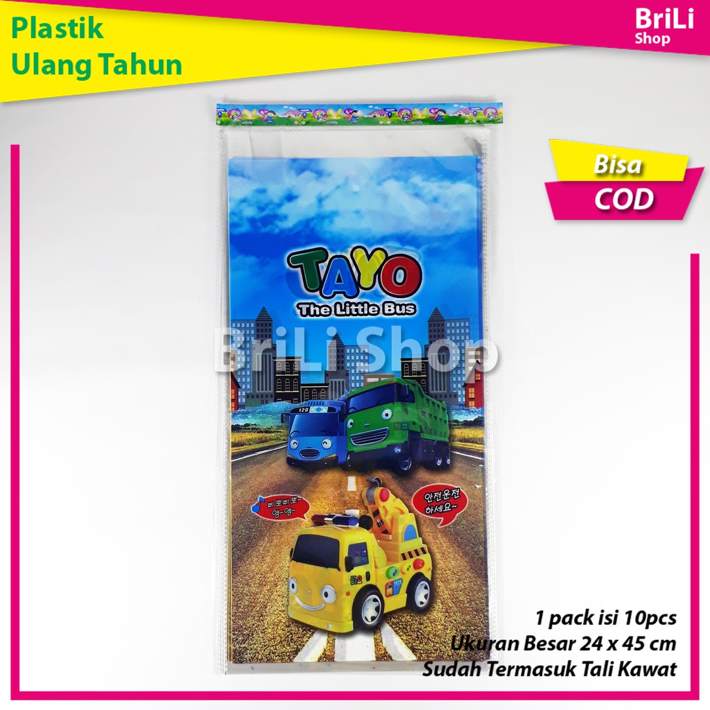 

Plastik Ulang Tahun Bus Tayo Snack Souvenir Sovenir Ultah Goodie Bag Goodybag Goodiebag