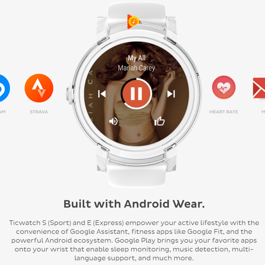 ticwatch google fit heart rate