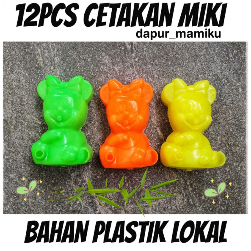 DAPURMAMI Cetakan Miki Citakan Cetakan Agar Jelly Puding Kue Coklat Micky Putu Ayu Kukus Talam Bolu