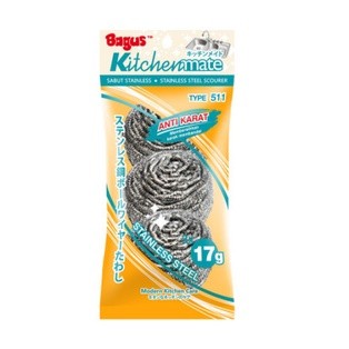 

SABUT SPON / BAGUS KITCHENMATE STAINLESS STEEL SCOURER 3S 17GR W-22511