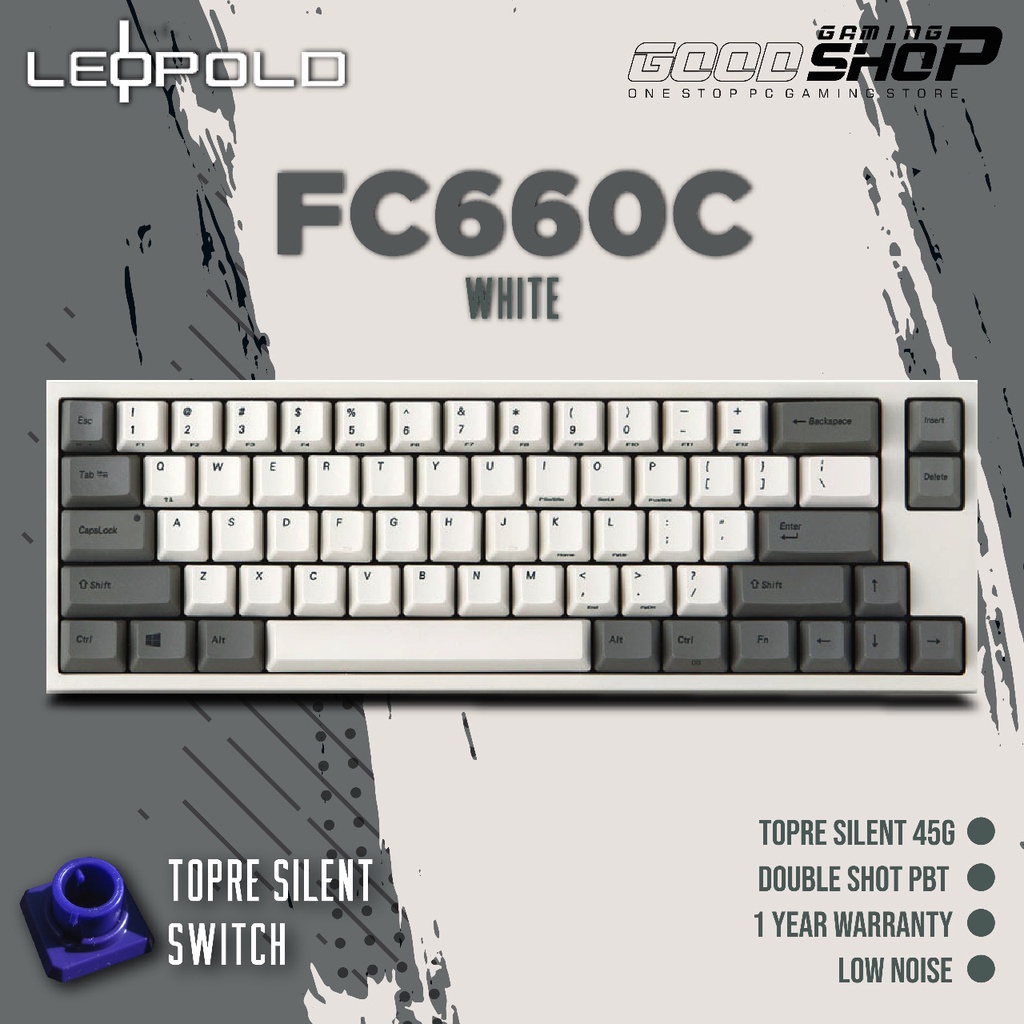 Leopold FC660C White Dye Sub PBT - Mechanical Gaming Keyboard