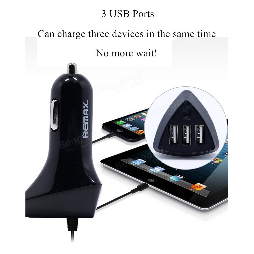 Remax Alien 4.2A Car Charger 3USB Ports 100% Original