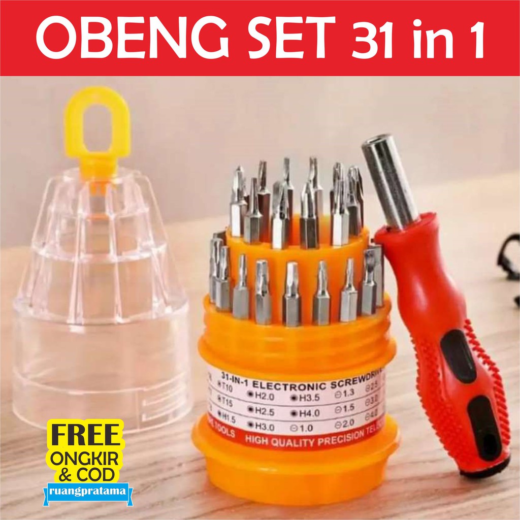 Obeng Set 31 obeng set kunci set kunci 1 set kunci set alat pertukangan multifungsi alat pertukangan