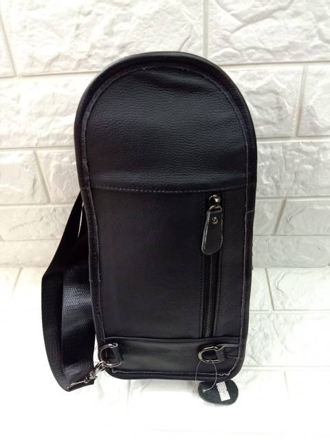 Slingbag Leather Black Bodybag