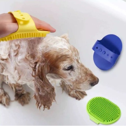 Pet Brush Sisir Grooming Sisir Pijat Karet Kucing Anjing Kelinci SISIR OVAL