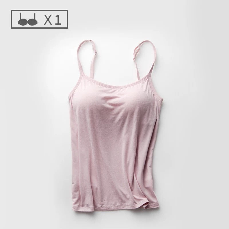 Arbelacoth - (7 warna) Basic Tanktop Bra / BUILT IN BRA tankbra-Soft Purple