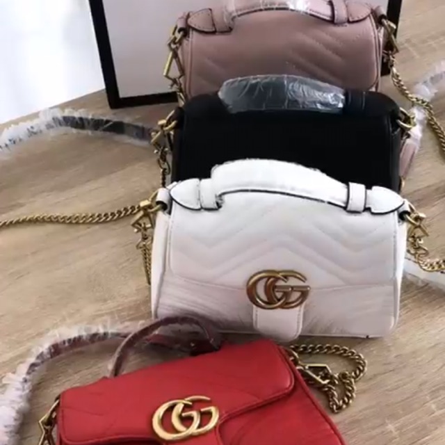 GUCCI MARMONT MINI TOP HANDLE BAG