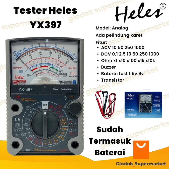 Multimeter Heles YX397 Multitester Analog YX 397 Avometer