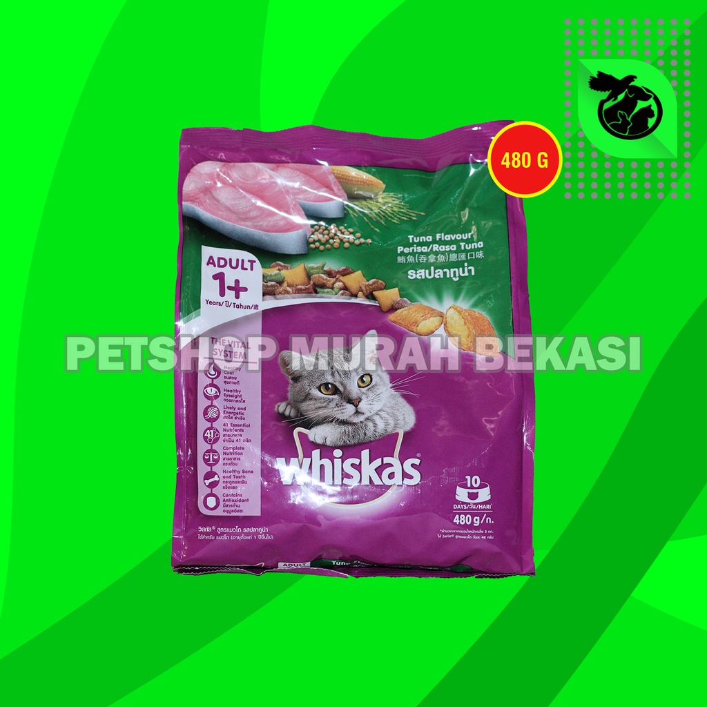 Makanan Kucing Whiskas All Varian 480 Gram