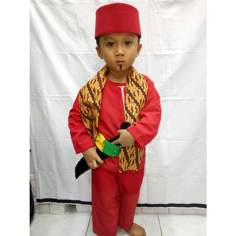 Setelan Baju Pangsi Betawi Anak FULLSET