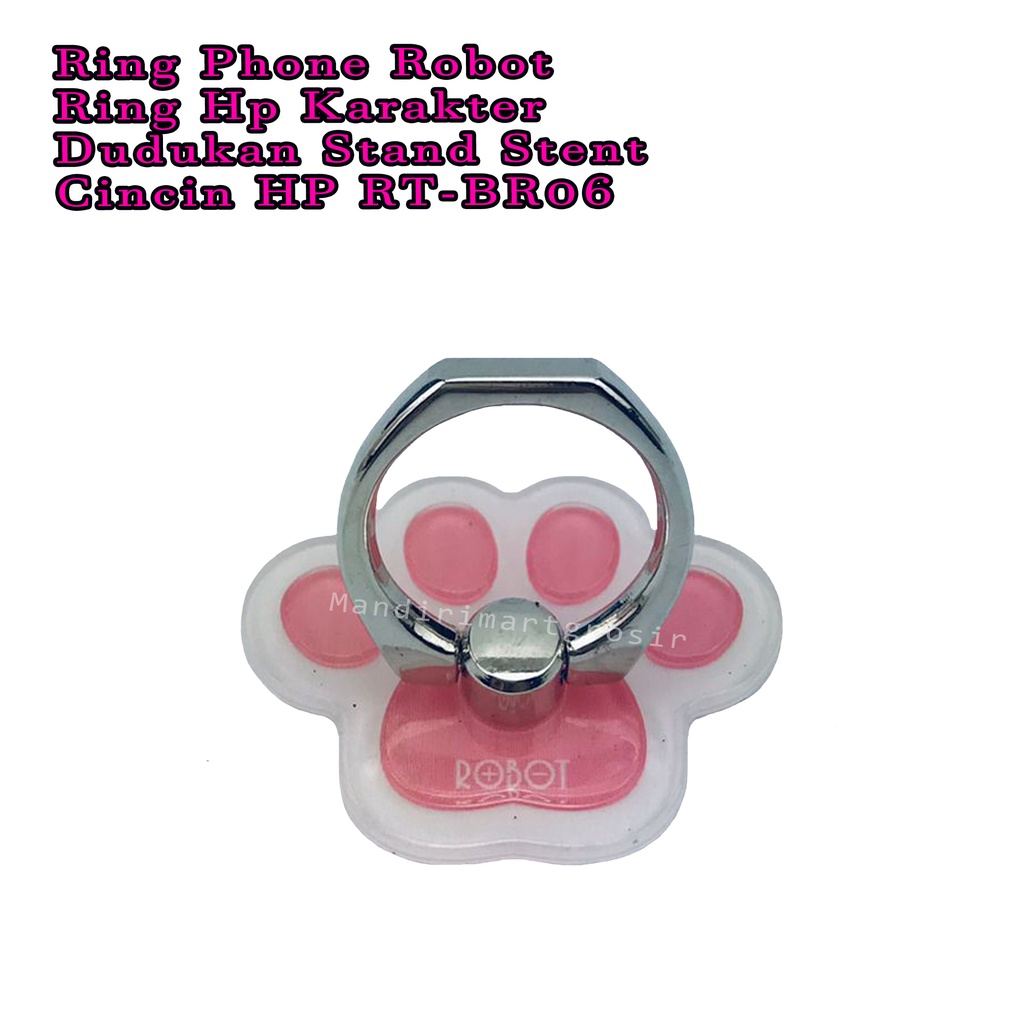 Ring Hp Karakter *Ring Phone Robot * Dudukan Stand Stent Cincin HP * RT-BR06