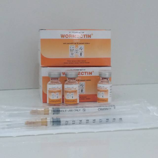 Wormectin 2 ml FREE SUNTIK obat scabies untuk kucing kelinci anjing