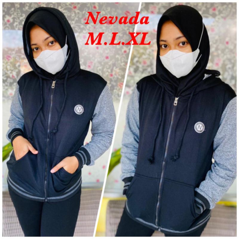 jaket nevada hitam ab