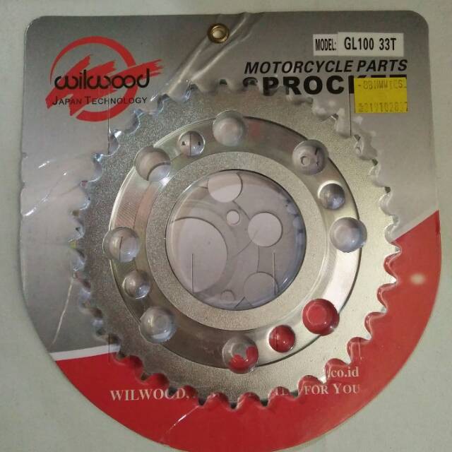 Gear Belakang Verza Sonic CB 150R CBR 41-44 Wilwood