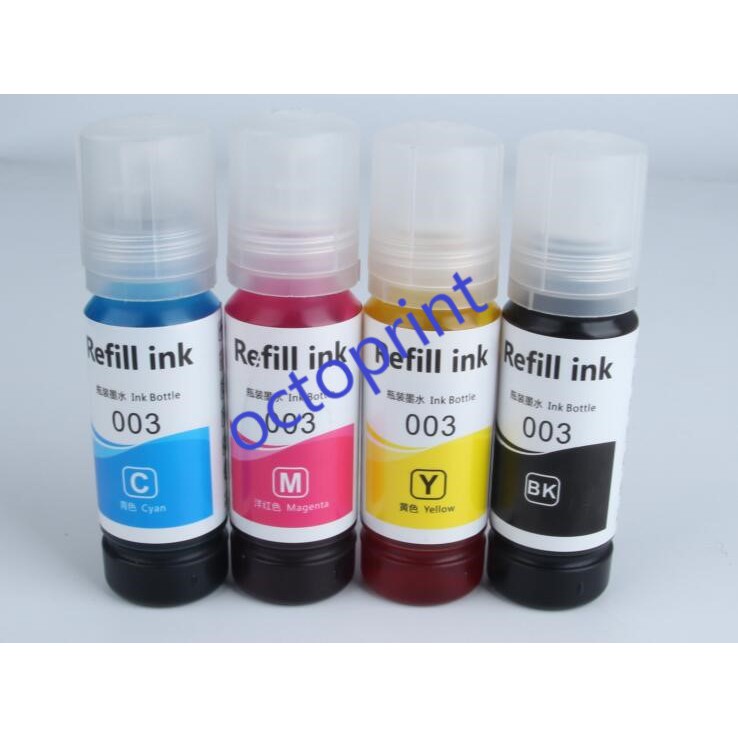 Tinta EPSON 003 Printer L4150 L4160 L5190 L5196 L6160 L6170 L6190 L1110 L1250 L1256 L3100 L3101 L3110 L3116 L3150 L3156 L3216 L3250 L3256 Refill INK Tinta Kompatibel Pengganti Original Ori 70ml SET