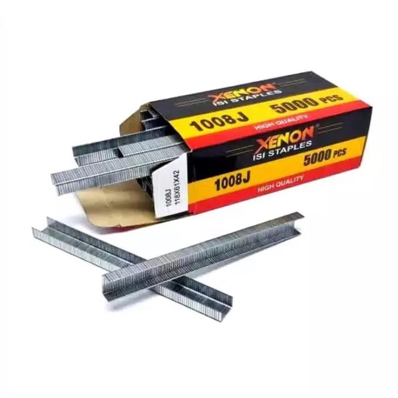 Refill Isi Staple Gun 3in1 1008J XENON 5000pcs / Isi u Alat Staples Tembak Air Stapler Nailer Blow