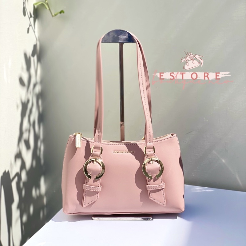 Ring Buckle Leather Shoulder Bag