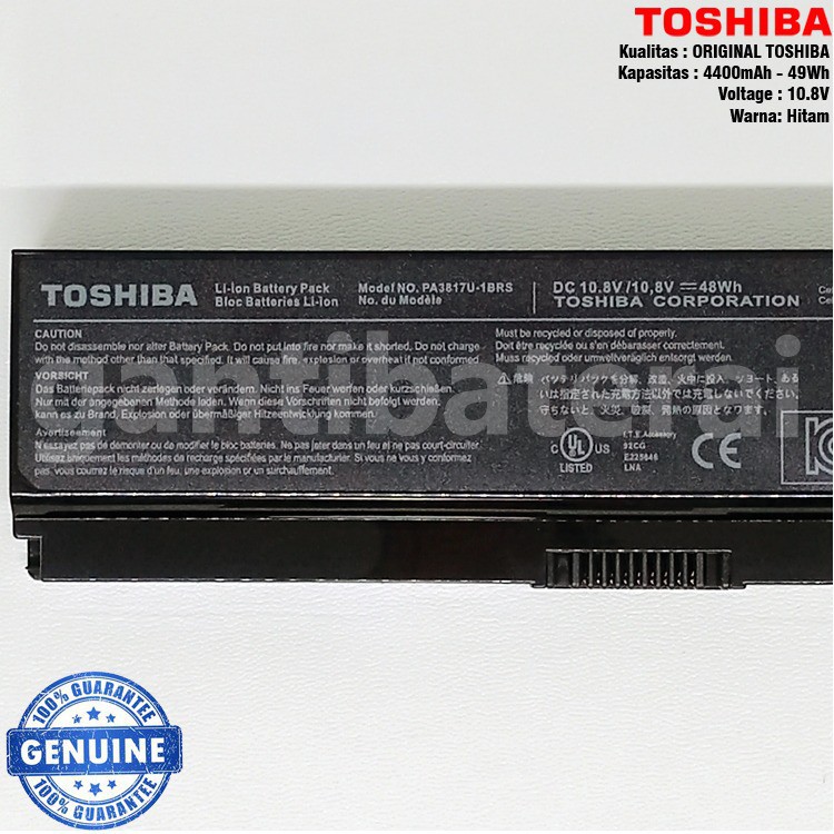 Baterai Toshiba Satellite NB510 PA3817