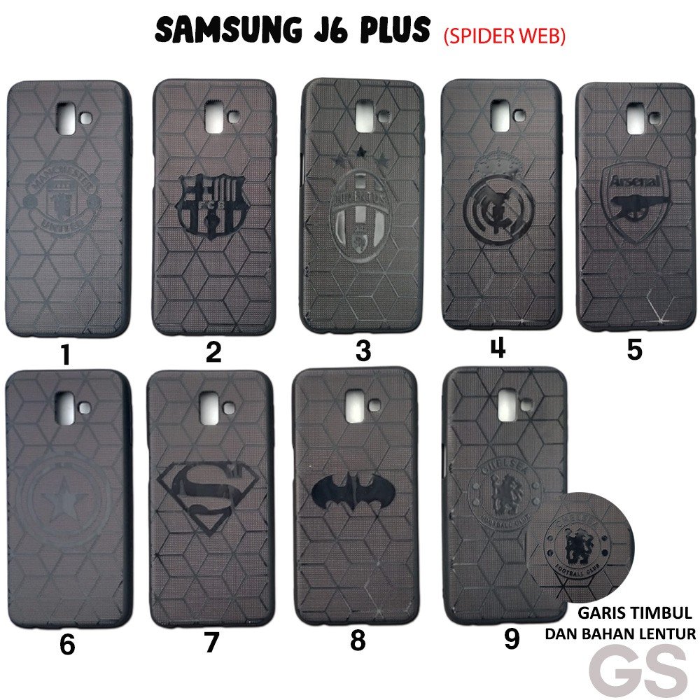 promo Murah Casing SAMS J6 PLUS Spider Motif henna word  Kayu Hardcase TPU case hp model cowok Fuze