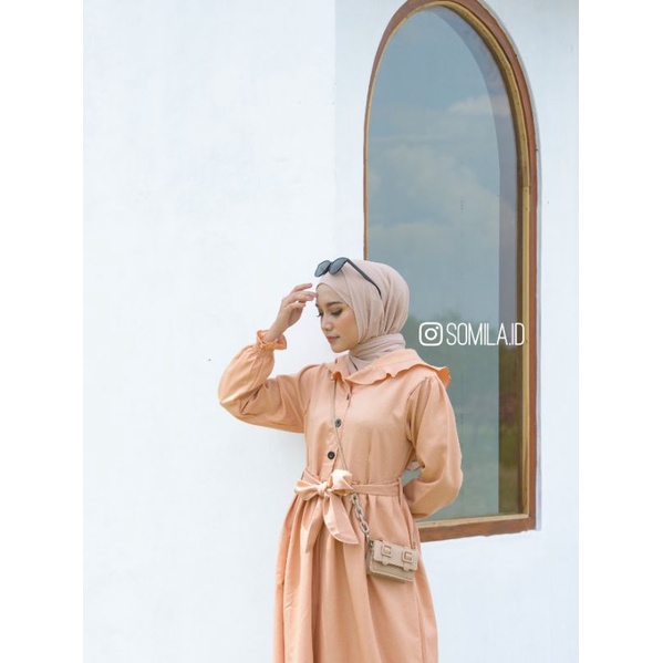 [SOMILA.ID] Salem Long Coat Outer Kekinian Vintage Chic Korean Hijab