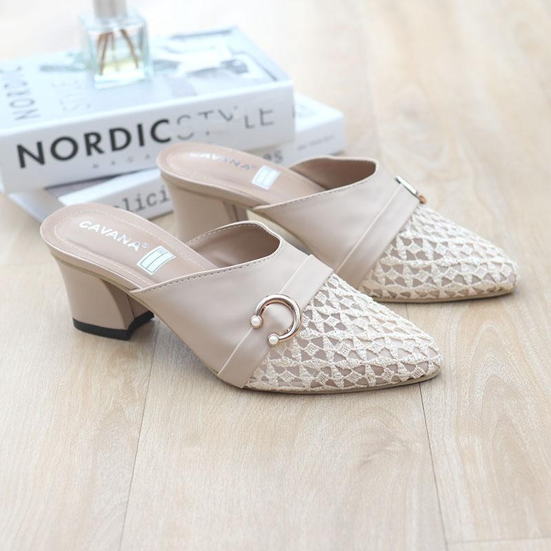 Sepatu Sandal Hell Wanita Remaja Korea Santai Modis Kerja Kantor Trandy Model Terbaru 2022 Sepatu Ka